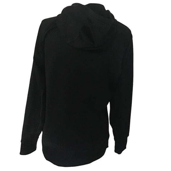 NIKE “Just Do It” Athletic Jacket Hooded Black & Pink Zip Up Long Sleeves Size M - Picture 7 of 7